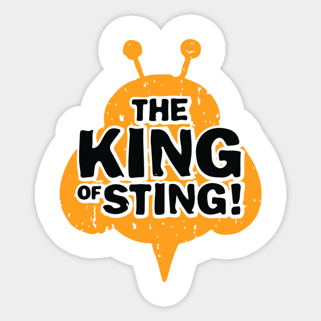 King And The Sting Sticker by RahimKomekow